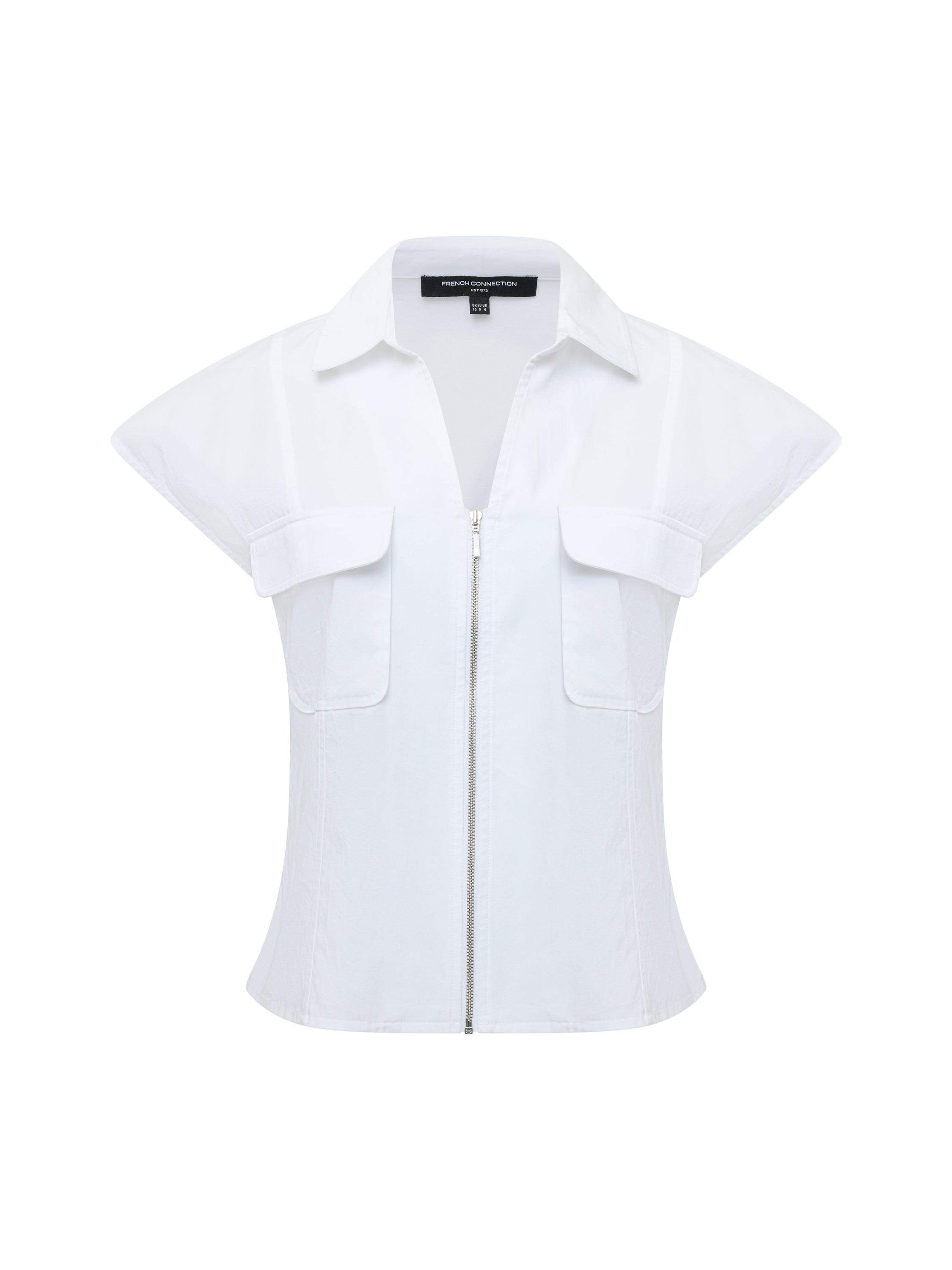 Alexis Cotton Front Zip Top