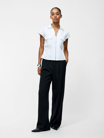 Alexis Cotton Front Zip Top