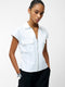 Alexis Cotton Front Zip Top