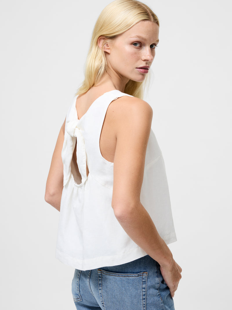 Birdie Linen Tie Back Swing Top