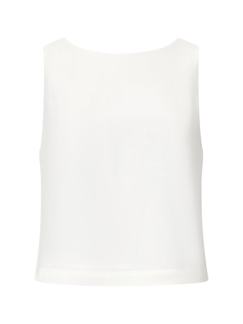 Birdie Linen Tie Back Swing Top