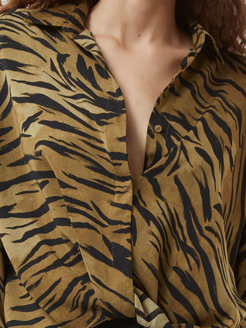 Damasco Adeline Print Tuck Shirt