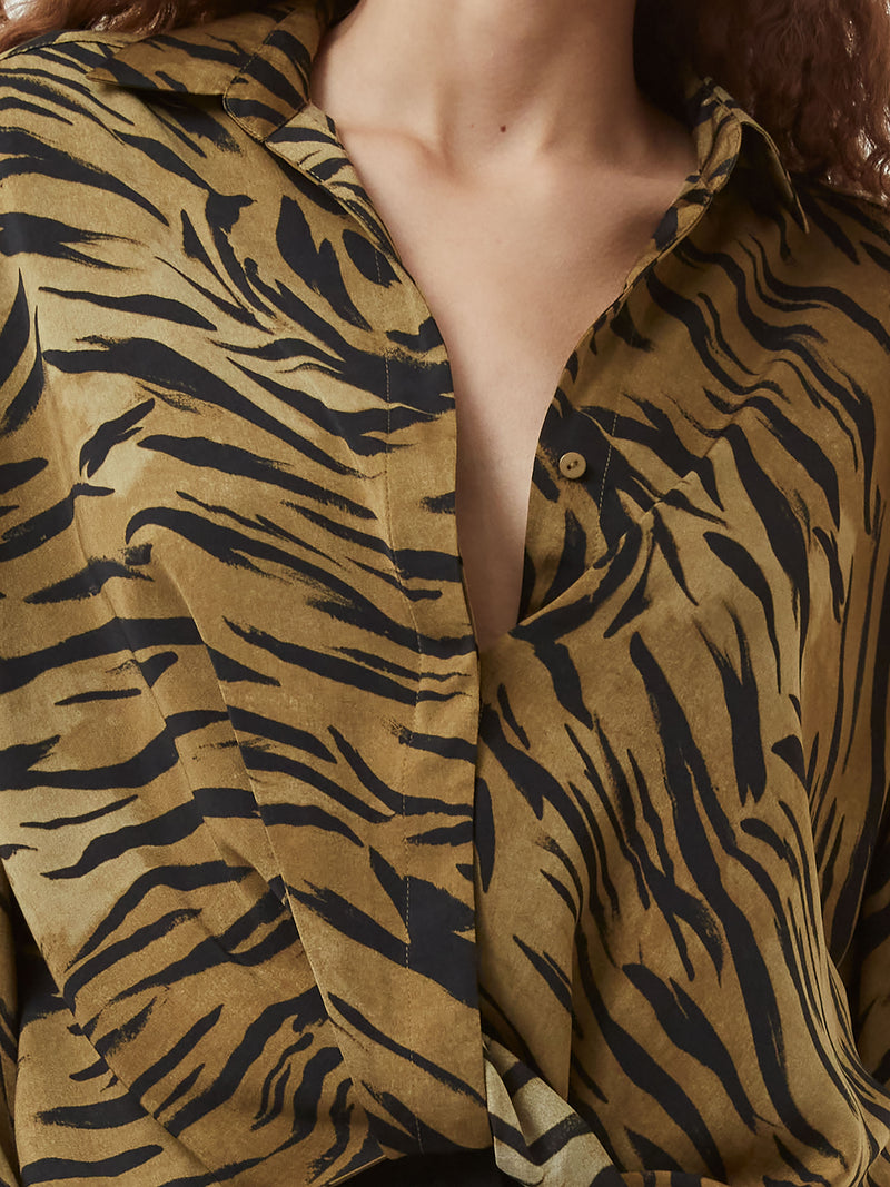 Damasco Adeline Print Tuck Shirt