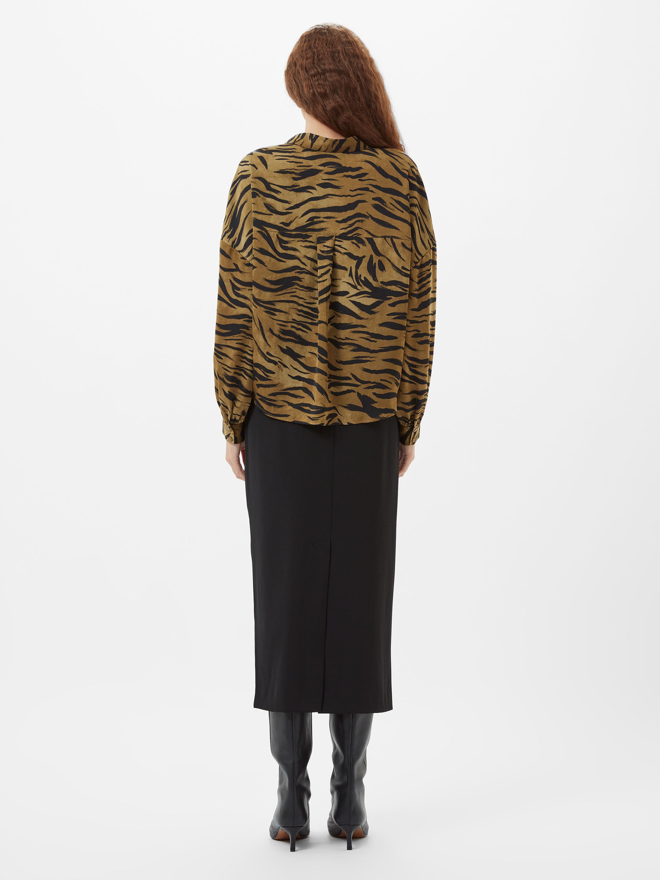 Damasco Adeline Print Tuck Shirt