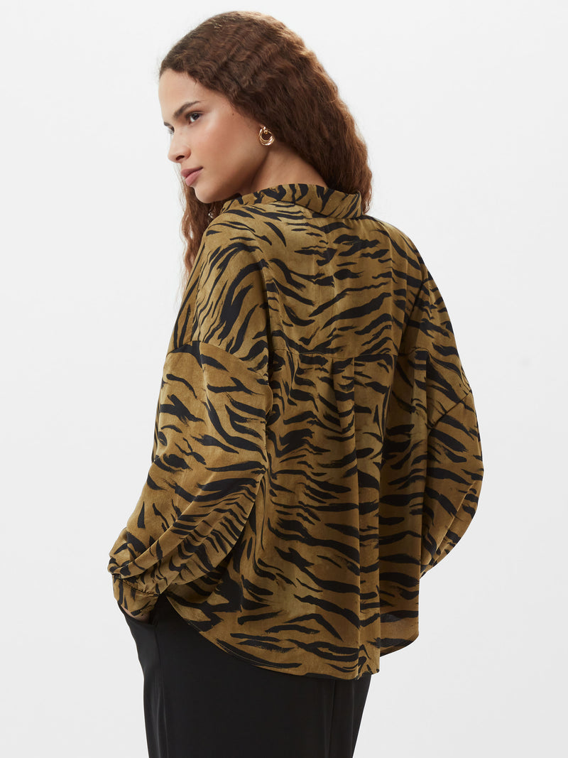 Damasco Adeline Print Tuck Shirt