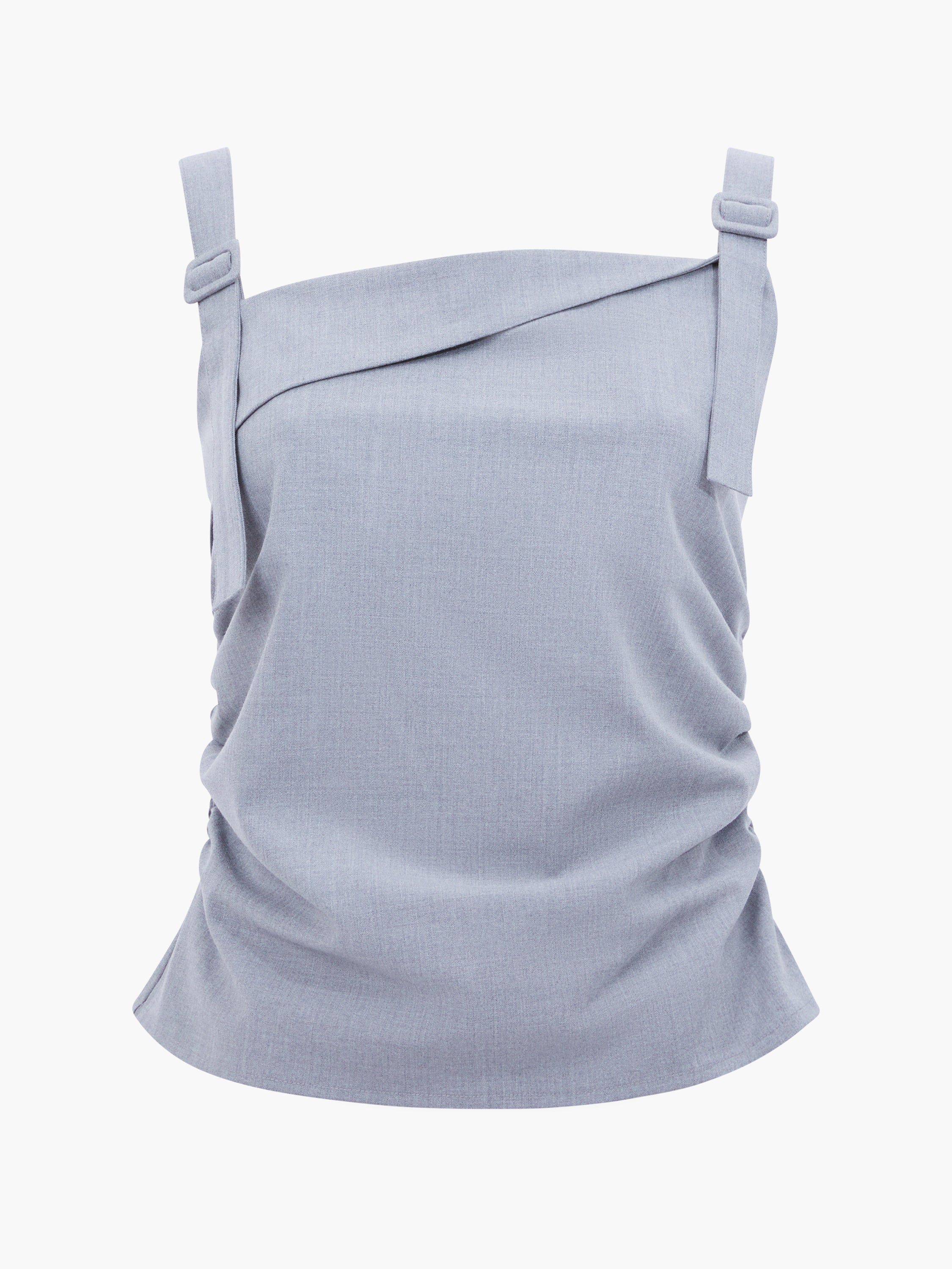 Franklin Ruched Strappy Buckle Top