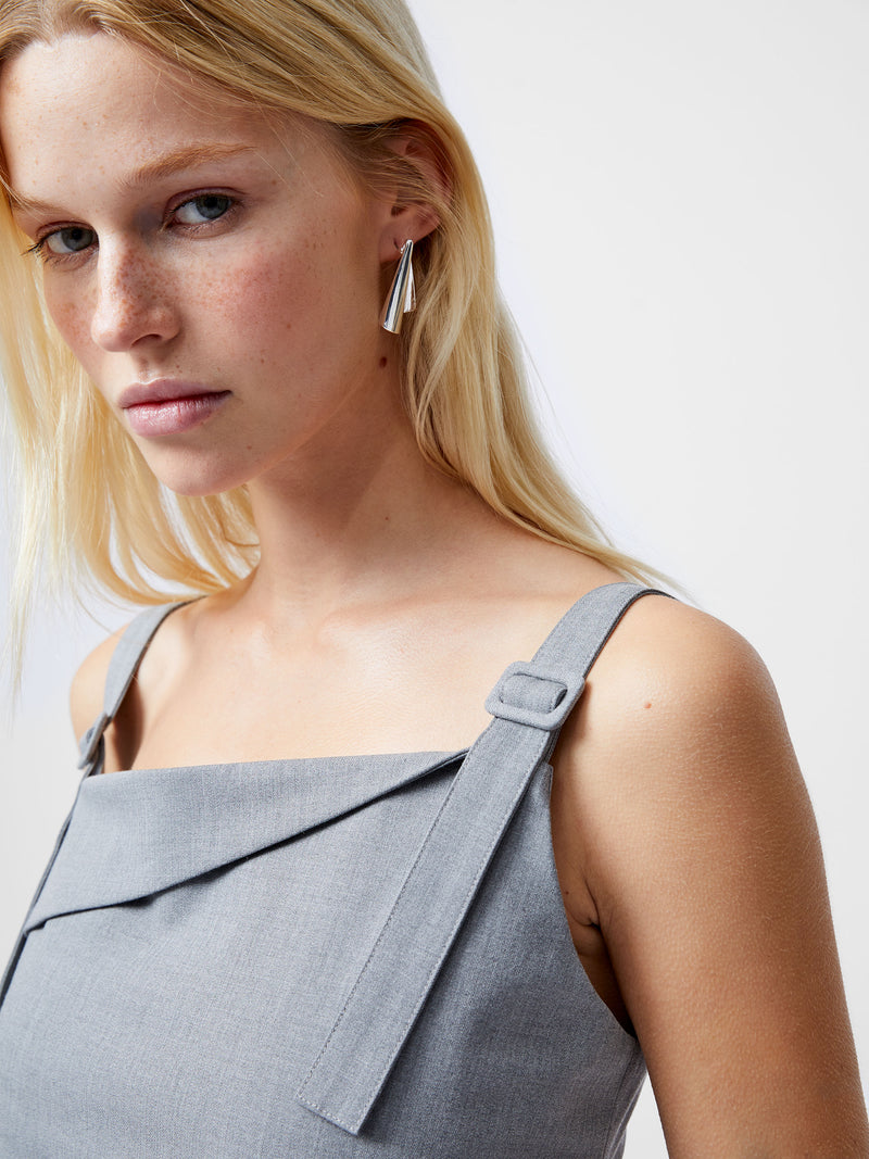 Franklin Ruched Strappy Buckle Top