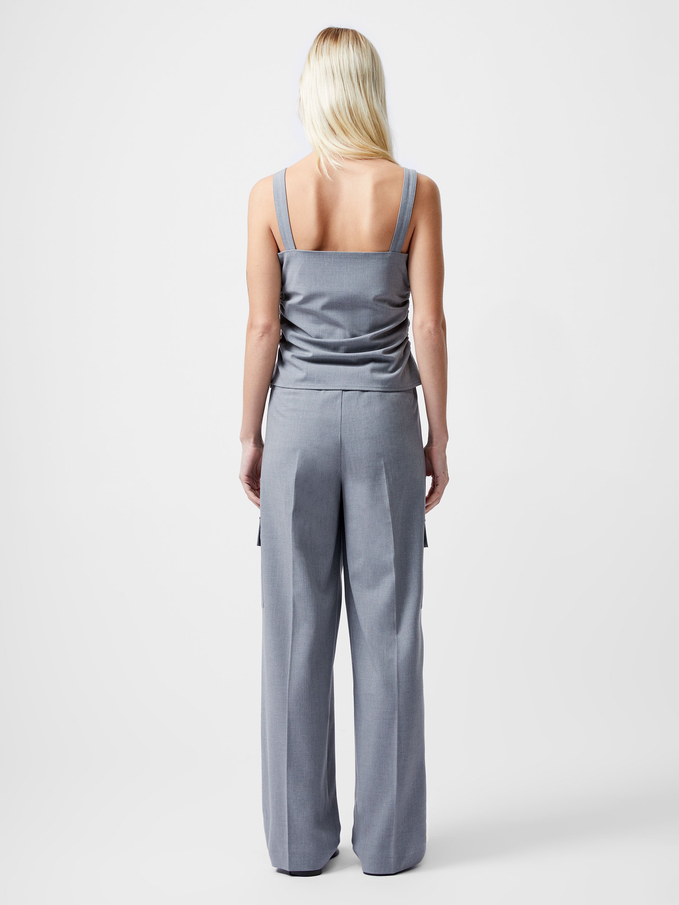 Franklin Ruched Strappy Buckle Top