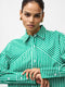 Alexis Cotton Angled Yoke Striped Shirt