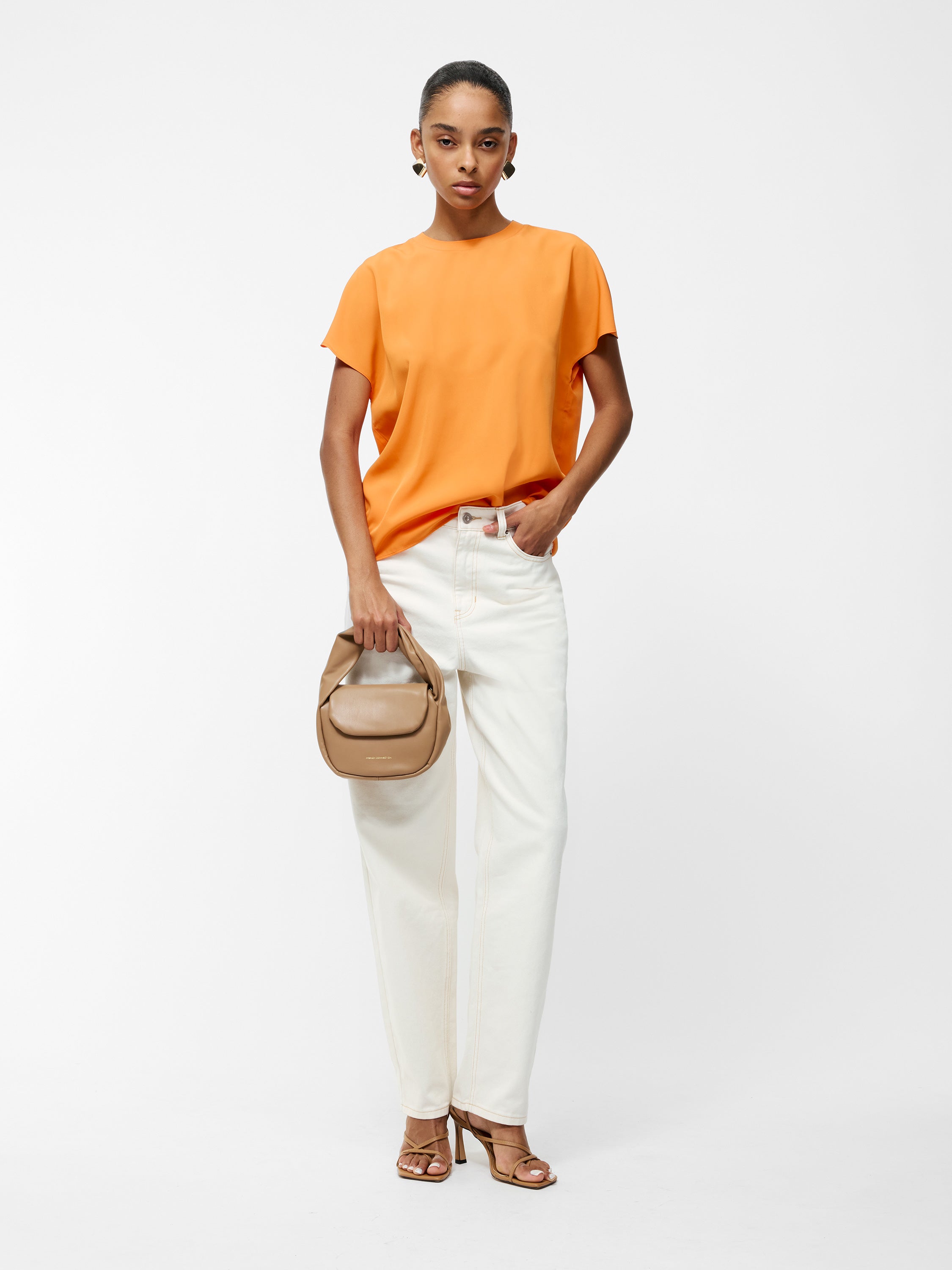 Capriana Crepe Crew Neck Top