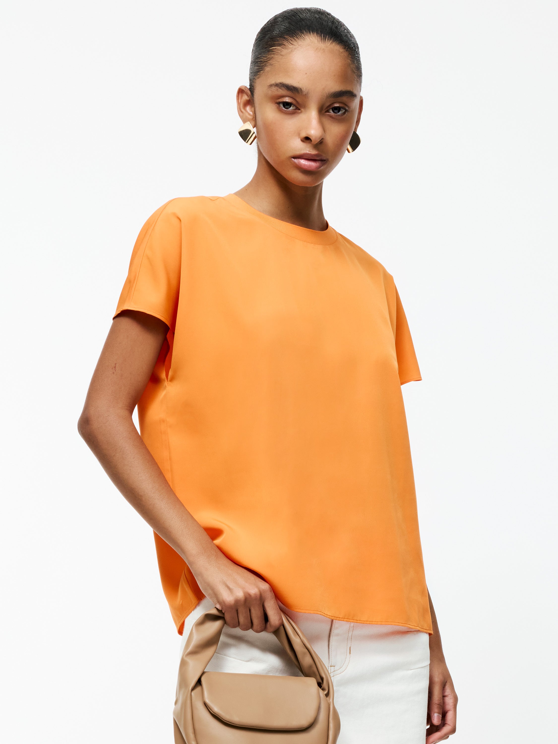 Capriana Crepe Crew Neck Top