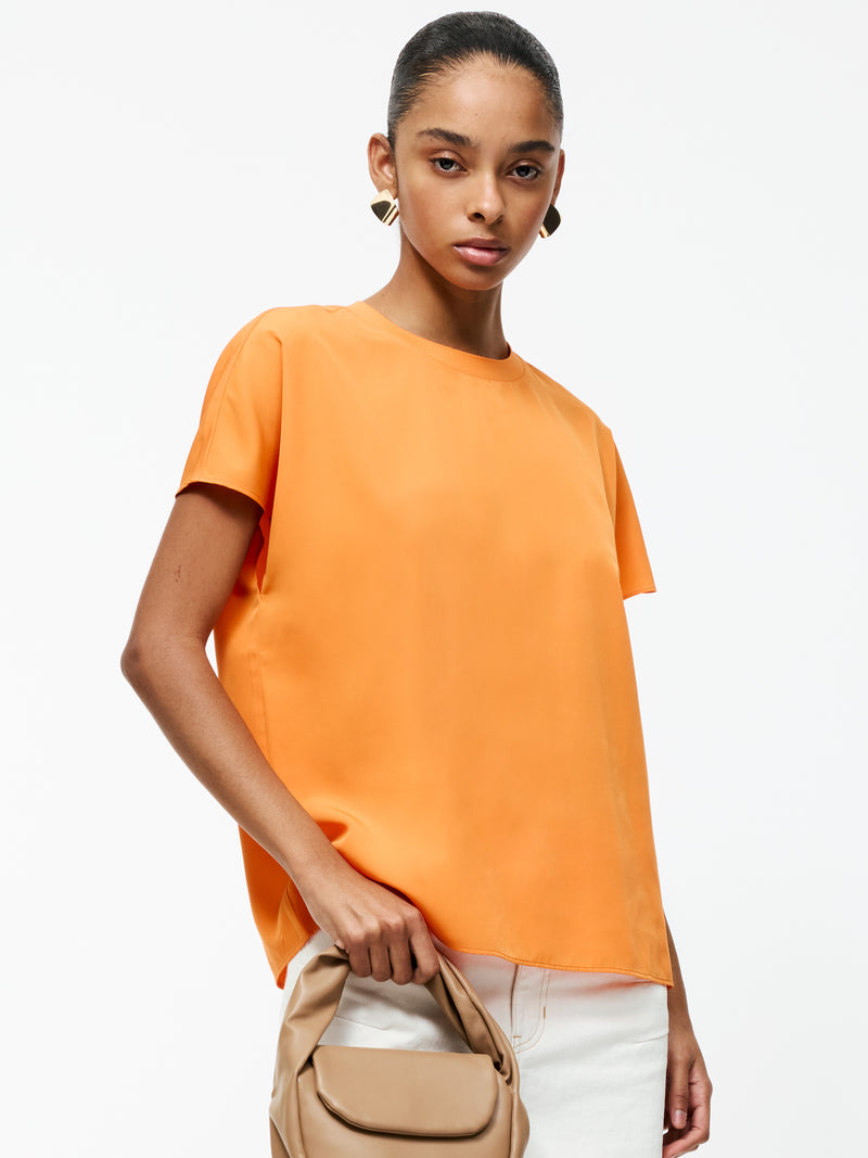 Capriana Crepe Crew Neck Top