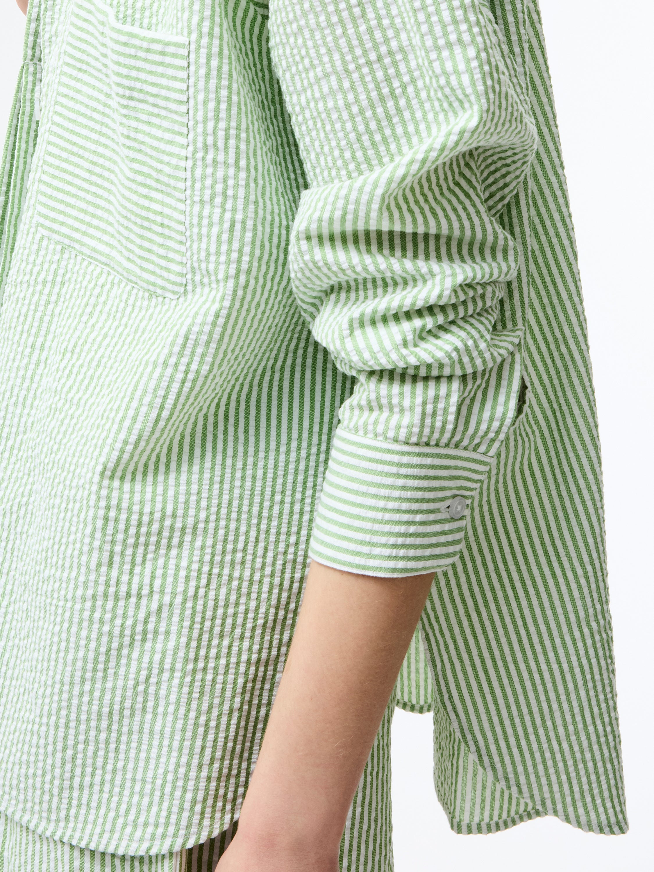 Seersucker Stripe Relaxed Shirt