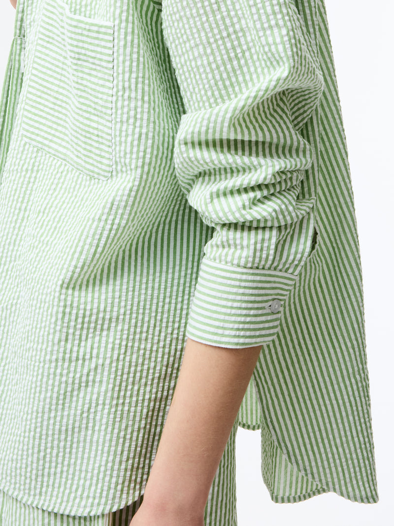 Seersucker Stripe Relaxed Shirt