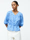 Cambria Cotton Puff Sleeve Broderie Top