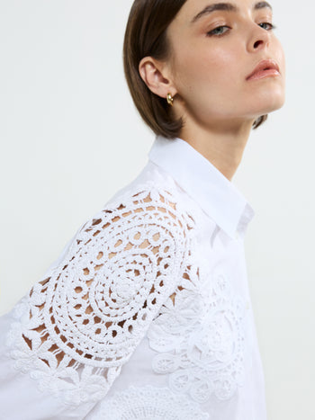 Lina Cotton Crochet Mix Shirt