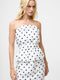 Strapless Polka Dot Peplum Top