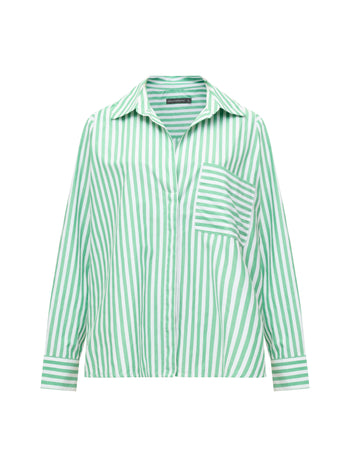 Stripe Relaxed Popover Shirt