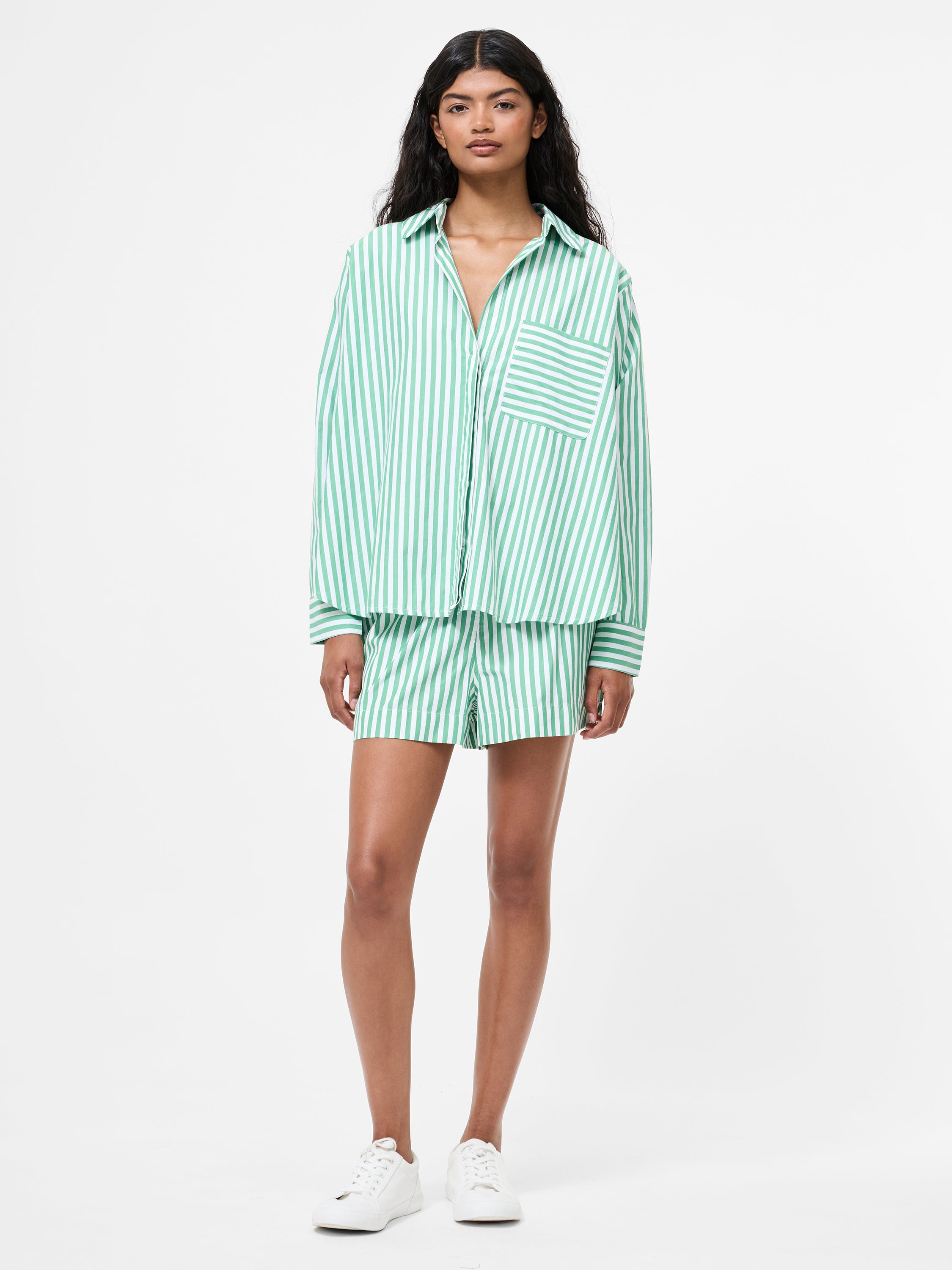 Stripe Relaxed Popover Shirt