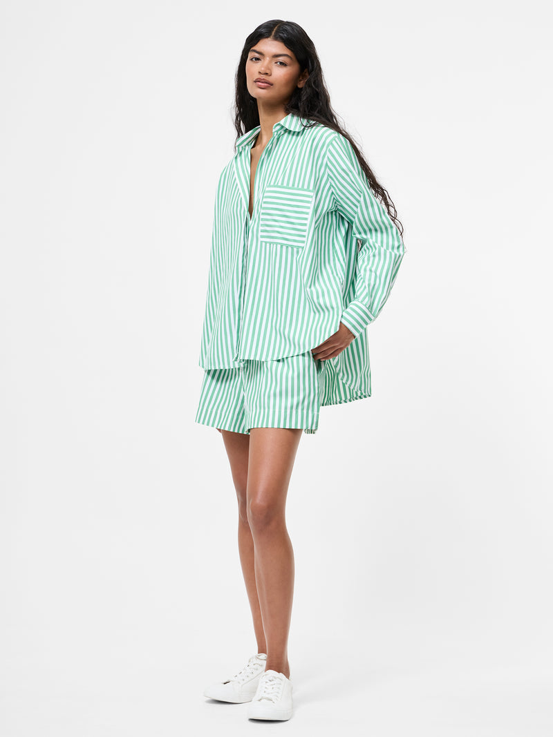 Stripe Relaxed Popover Shirt