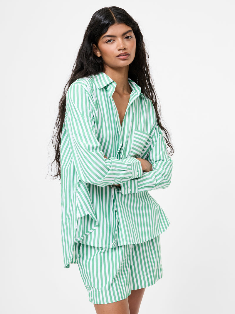 Stripe Relaxed Popover Shirt
