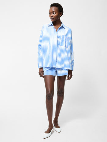 Stripe Relaxed Popover Shirt