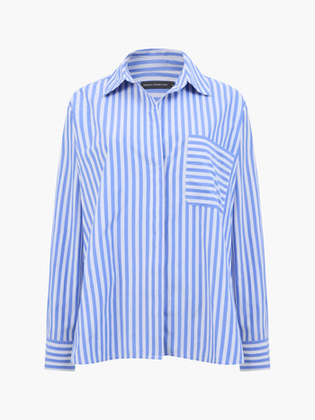 Stripe Relaxed Popover Shirt