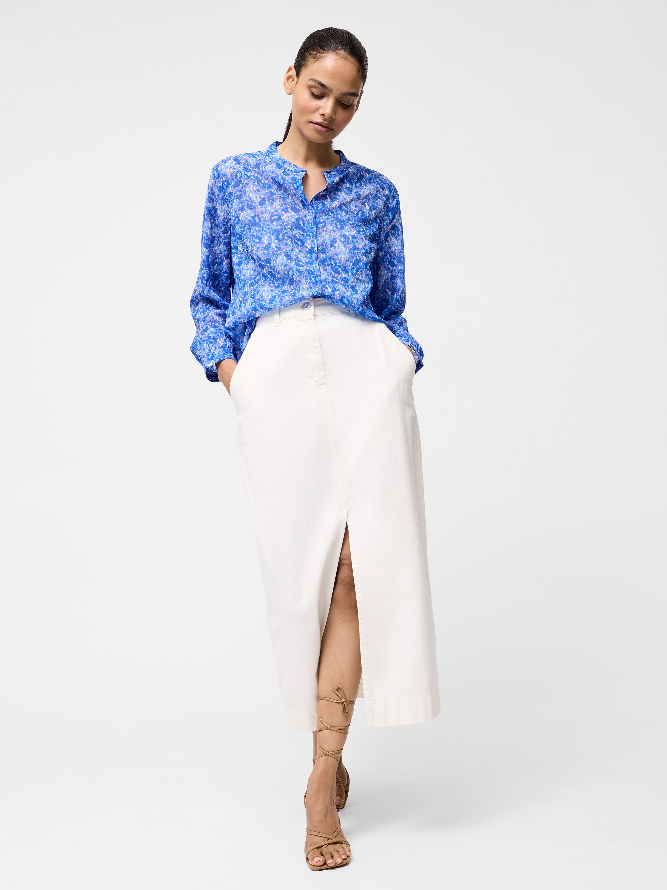 Cass Henley Button Down Top