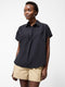 Broderie Back Short Sleeve Popover Shirt