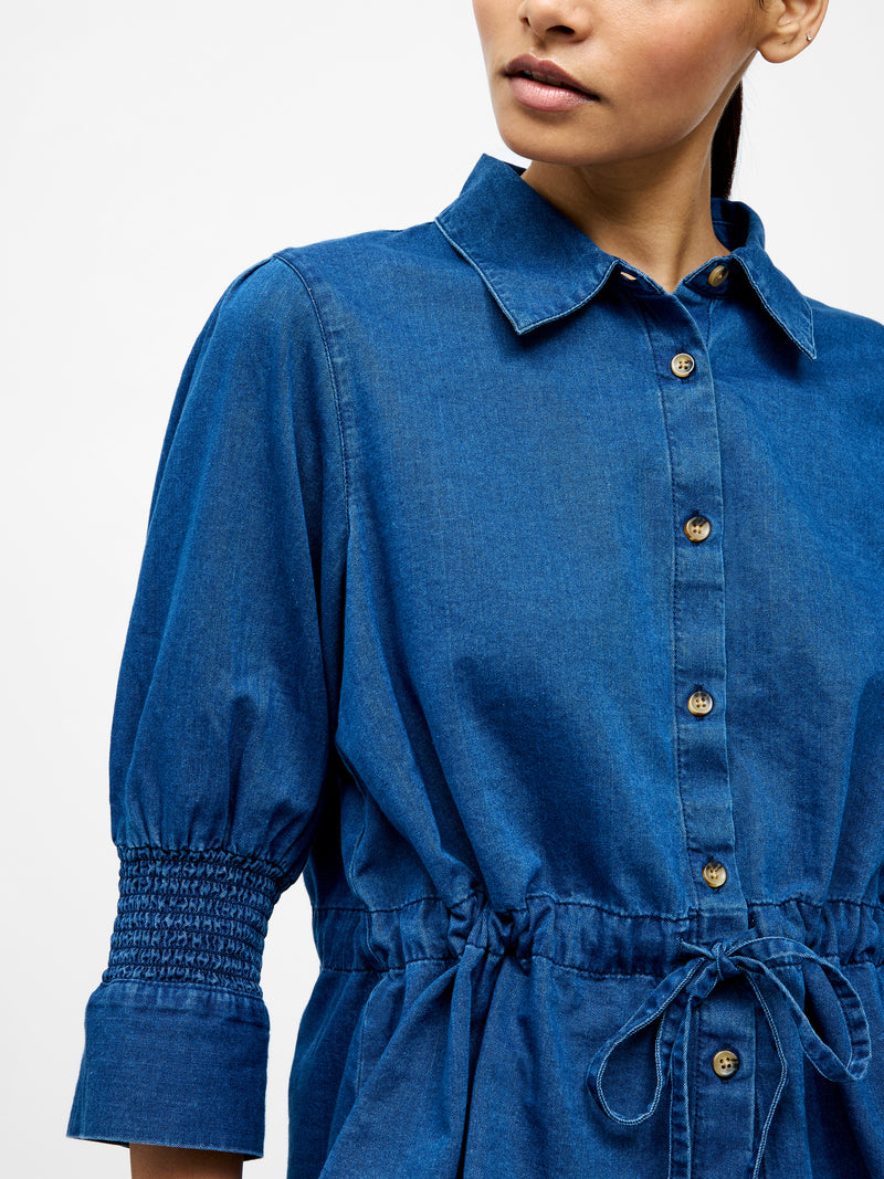 Chambray Tie Waist Top