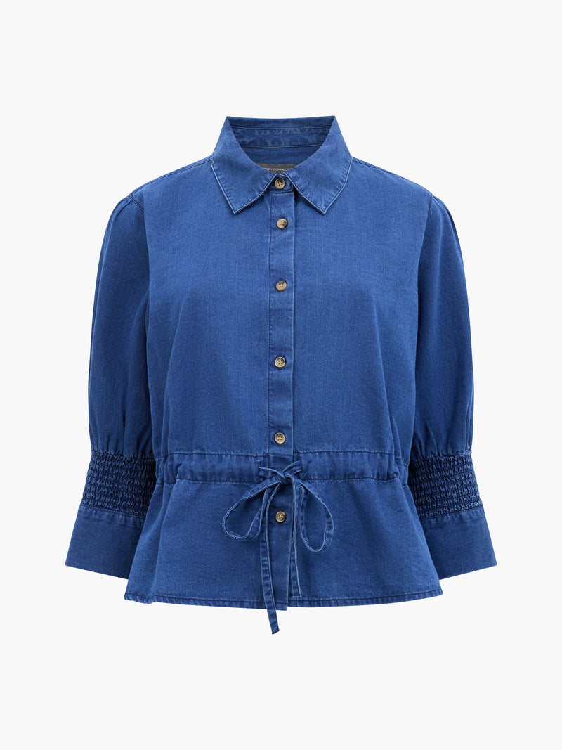 Chambray Tie Waist Top