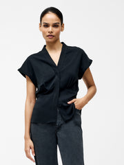 Crepe V Neck Blouse