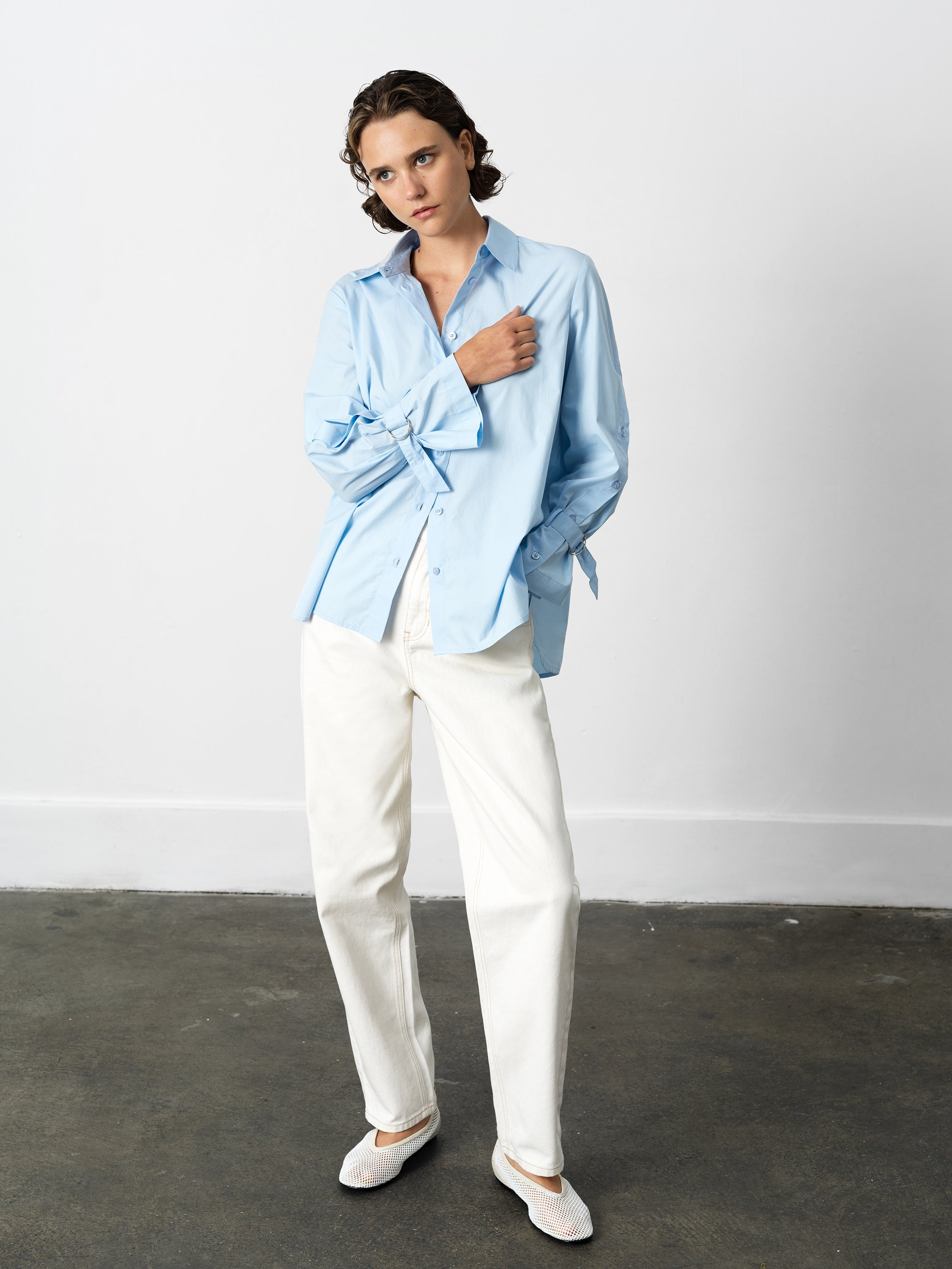 Cambria Longline Button Detail Sleeve Shirt