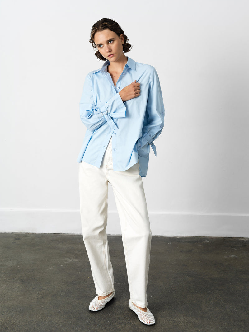 Cambria Longline Button Detail Sleeve Shirt