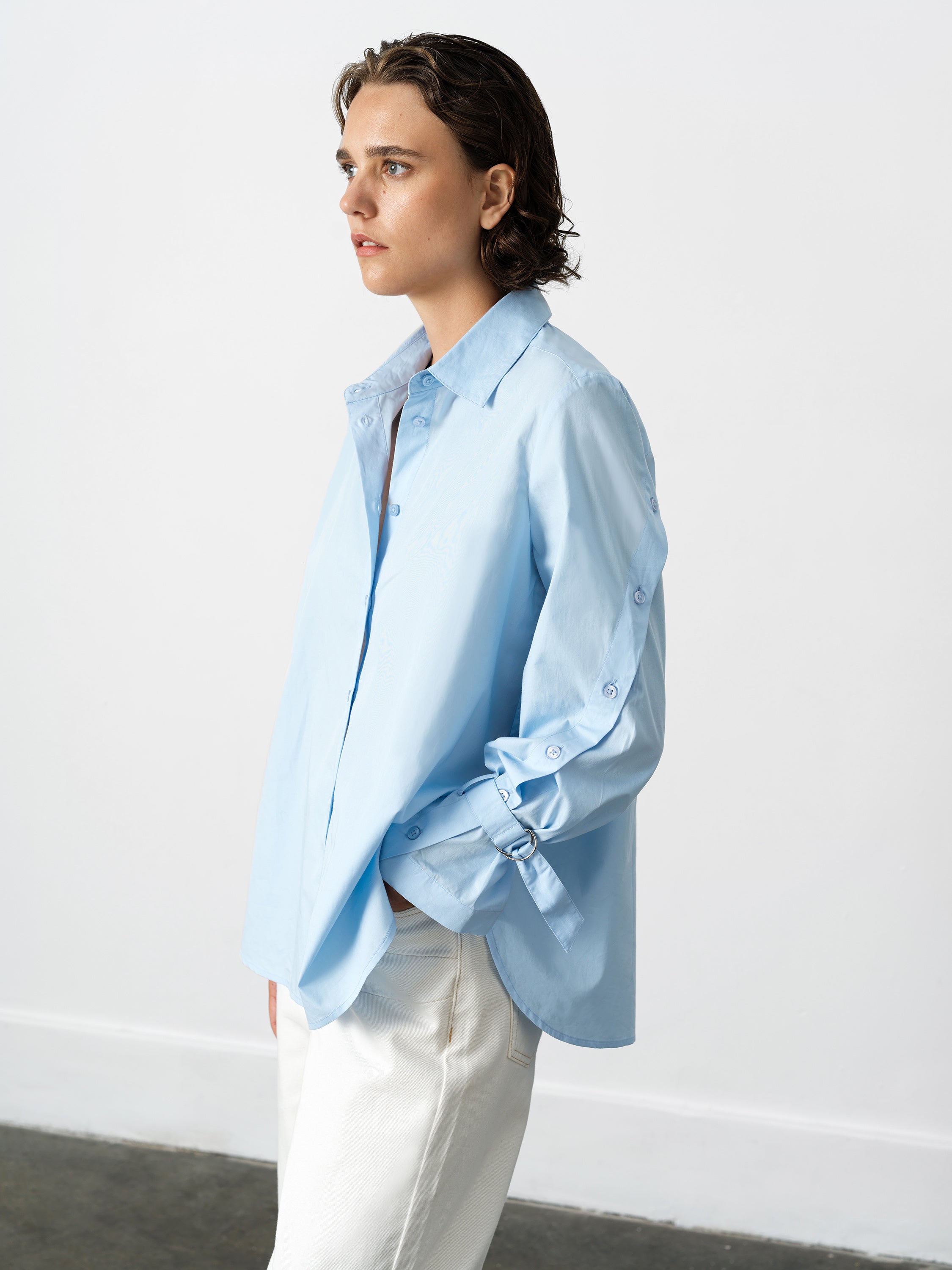 Cambria Longline Button Detail Sleeve Shirt