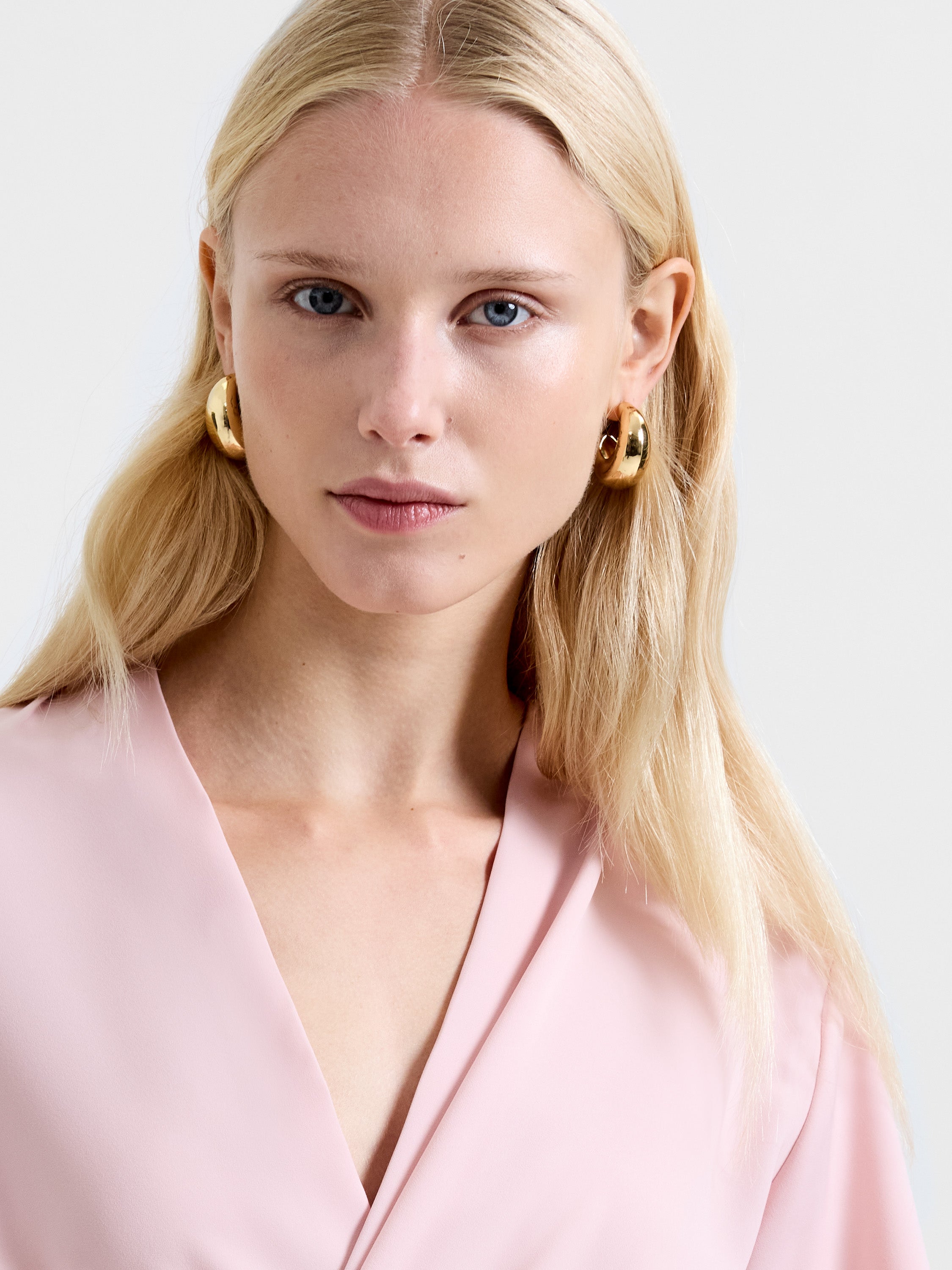 Laurel Crepe Wrap Peplum Top