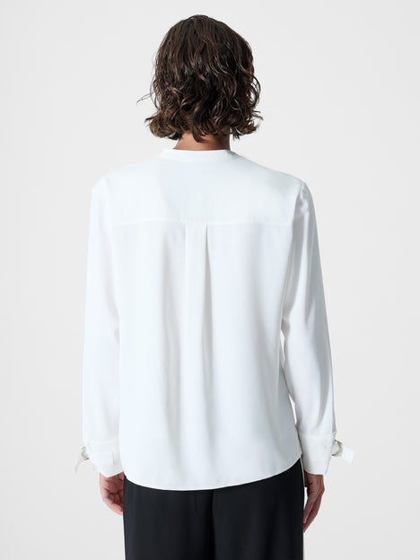 Mindy Collarless Long Sleeve Shirt
