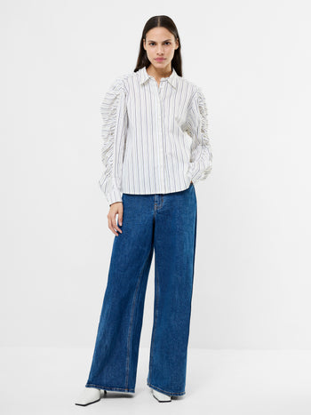 Cambria Stripe Cotton Button Down Shirt