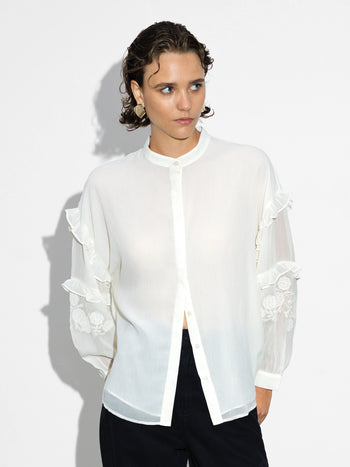 Emina Chiffon Embroidered Shirt