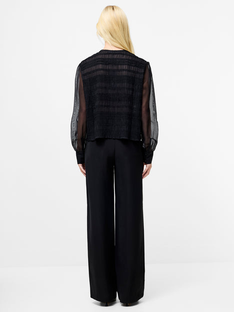 Canary Pleated Long Sleeve Shirt