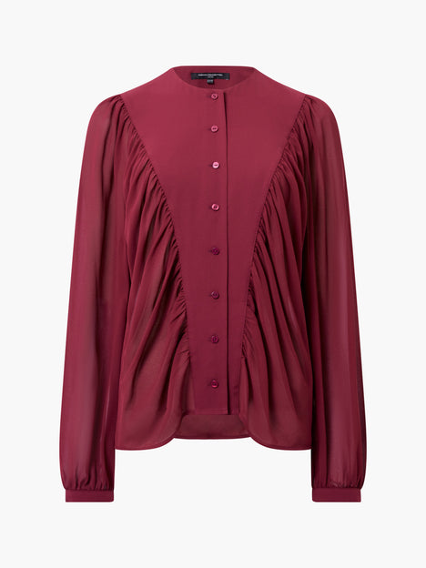 Eden Wesley Balloon Sleeve Semi Sheer Shirt