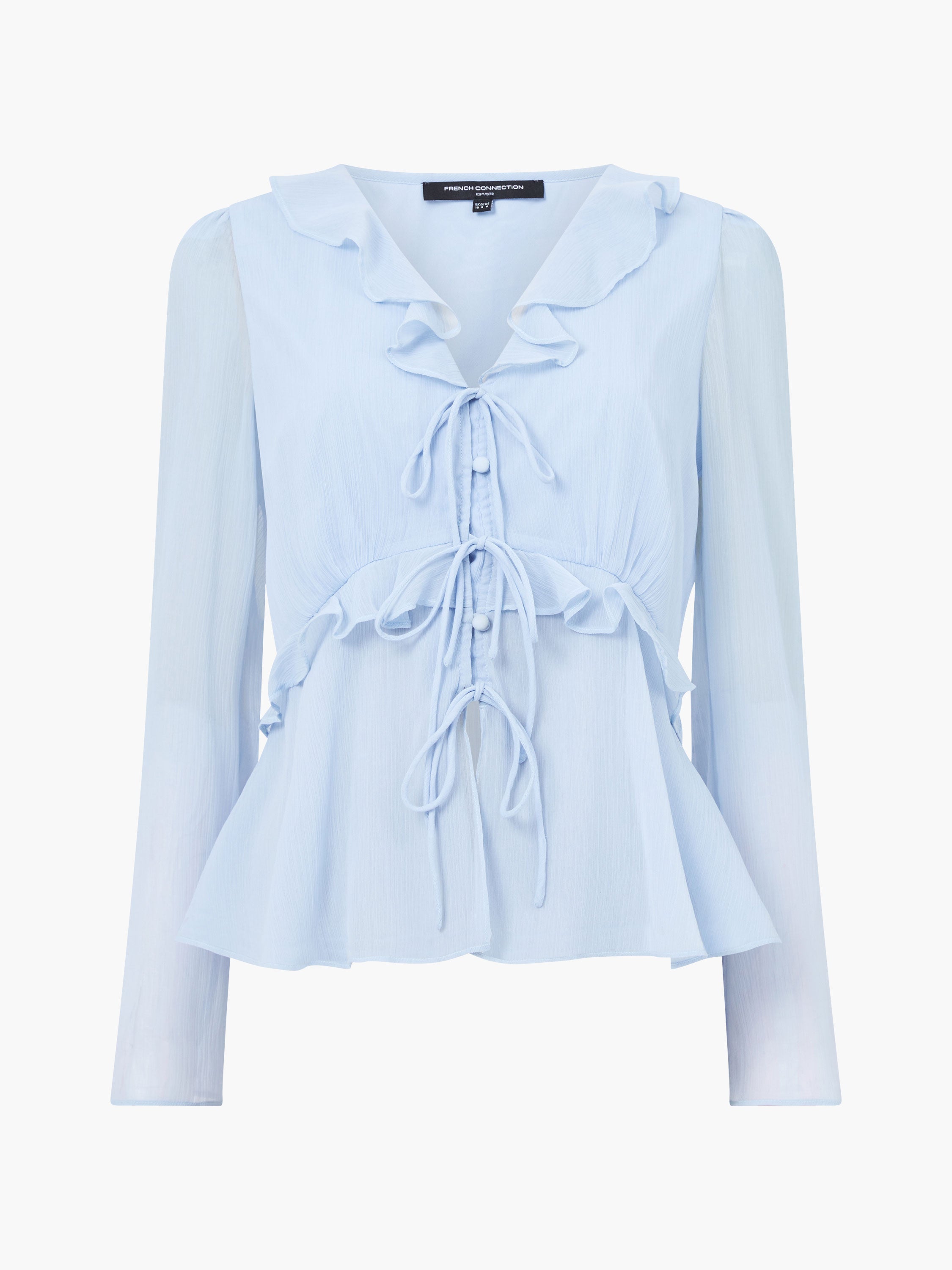 Emina Chiffon Frill Tie Up Top