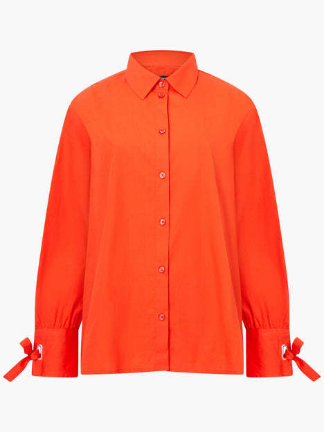 Cambria Cotton Tie Up Bow Shirt