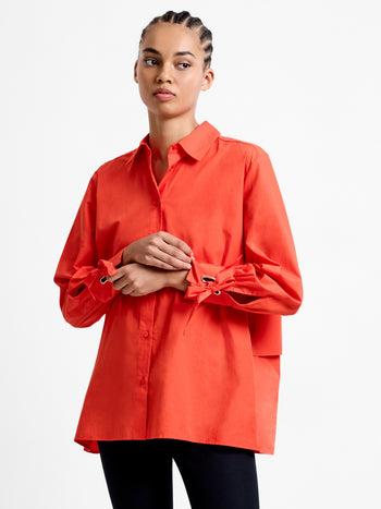Cambria Cotton Tie Up Bow Shirt