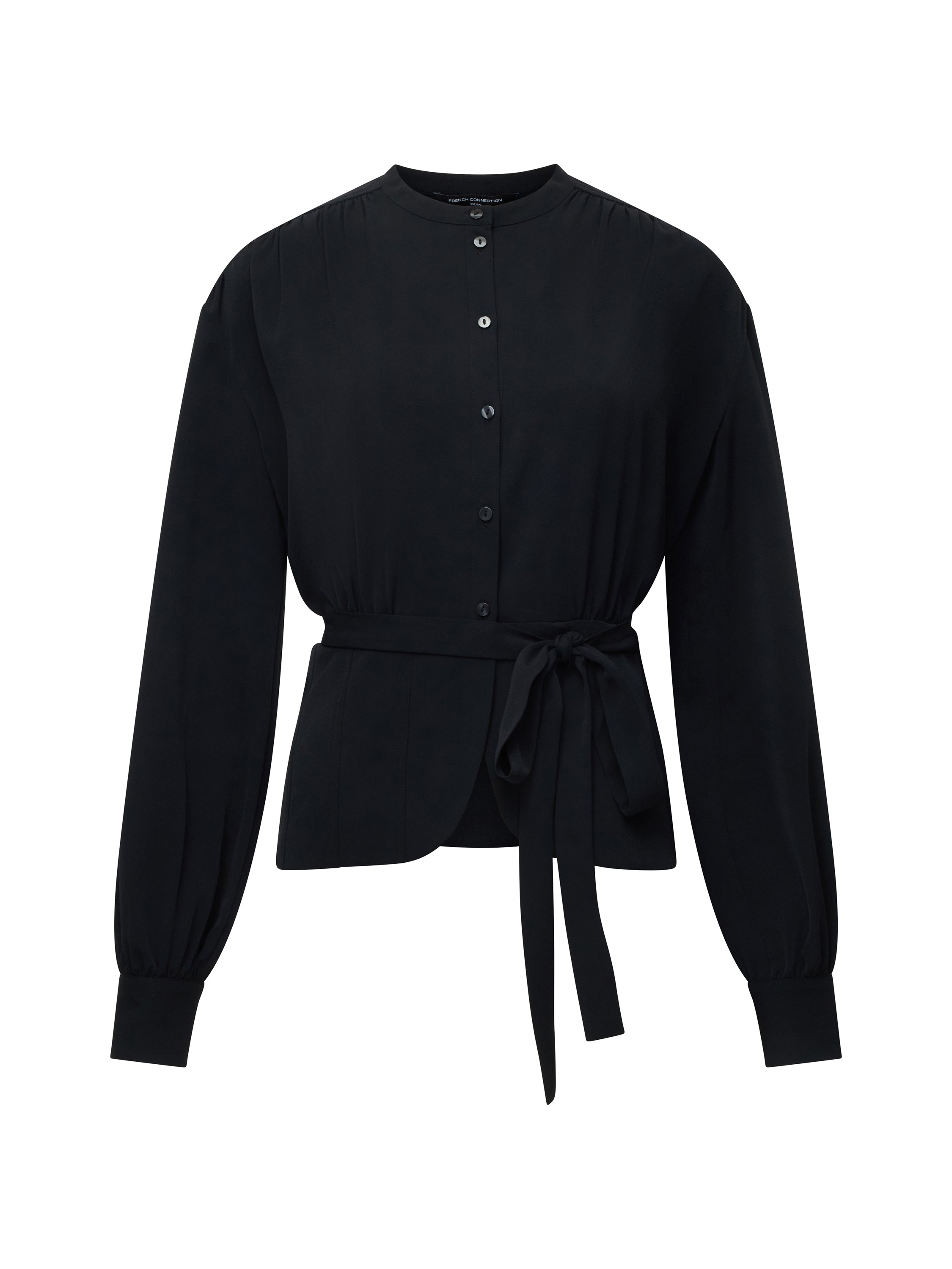 Arezzo Long Sleeve Waist Tie Shirt