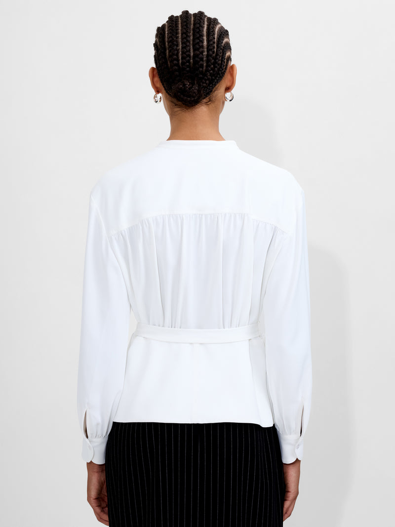 Arezzo Long Sleeve Waist Tie Shirt