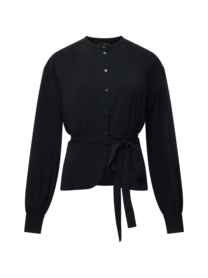Arezzo Long Sleeve Waist Tie Shirt