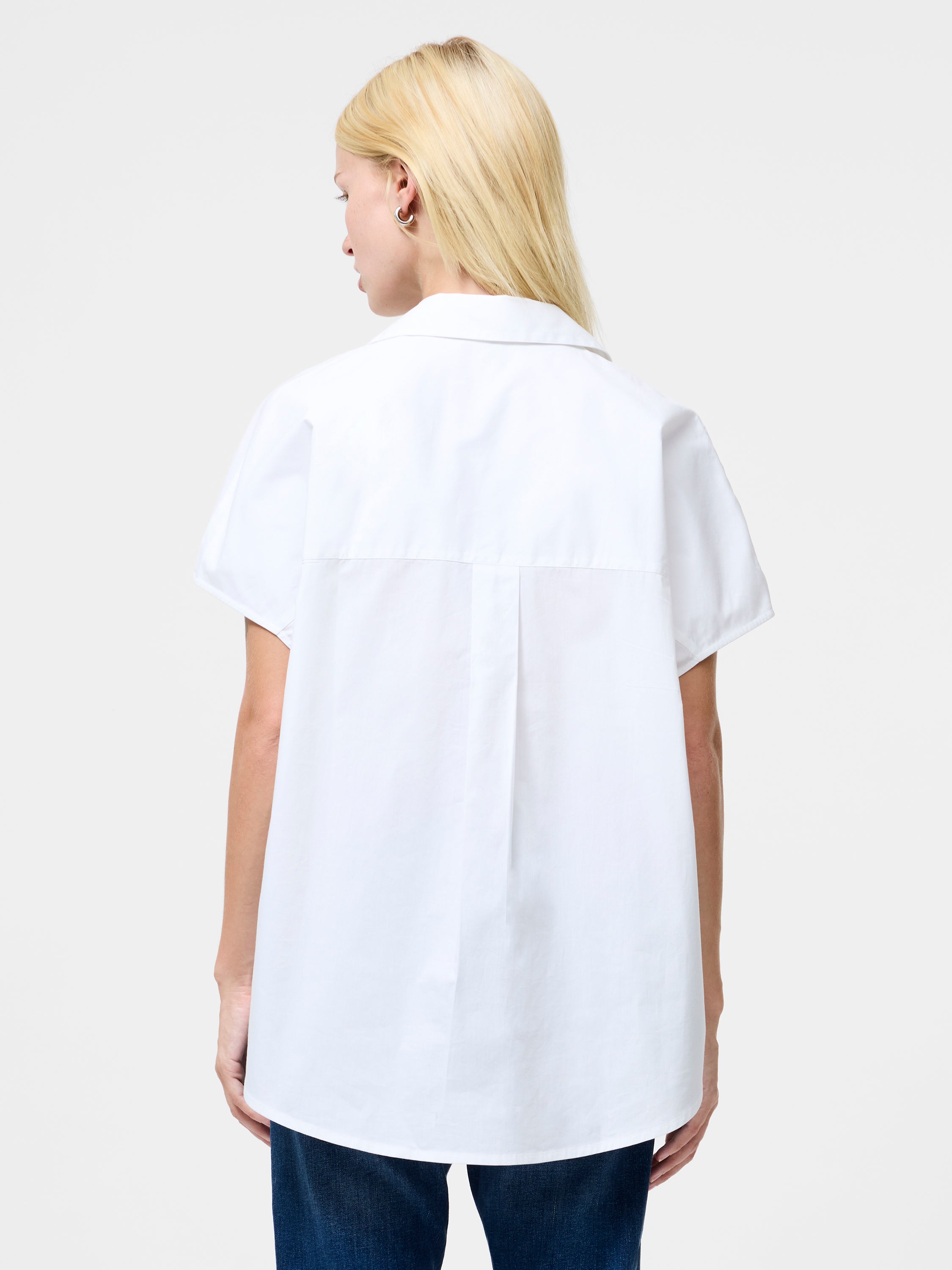 Cambria Cotton Half Lace Short Sleeve Shirt