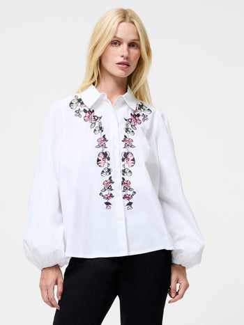 Cambria Ellie Embroidered Button Down Shirt