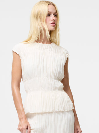 Saylor Pleated Georgette Sleeveless Top